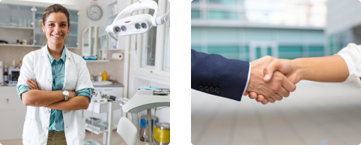 Two Images Of Smiling Doctors