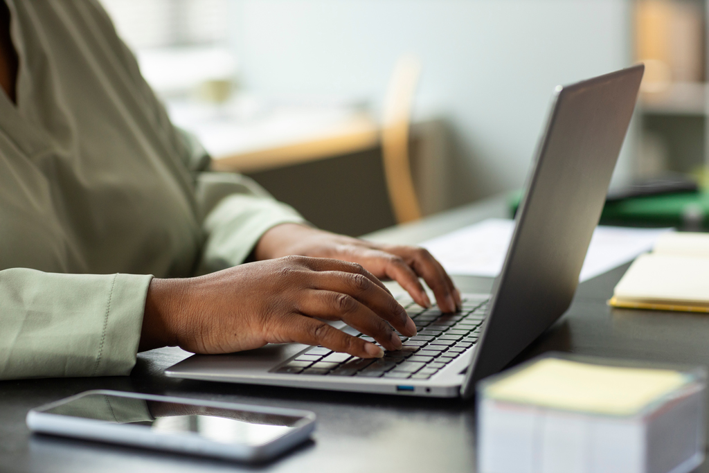 Business Man Working On Laptop Computer