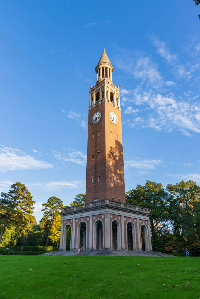 Bell Tower On Unc Campus, University Of North Carolina.