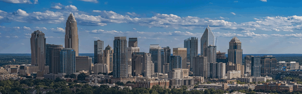 Downtown Charlotte, North Carolina skyine during the daytime